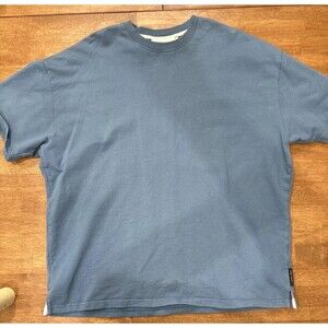 I Love Ugly Thermal Waffle T‑Shirt – Men’s Medium – Heavy Blue Cotton